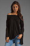 AUBREY OFF SHOULDER TOP (Black)-JT7510
