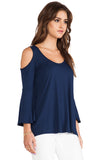 Brenda Bell Sleeve Top (Navy)-JT7365