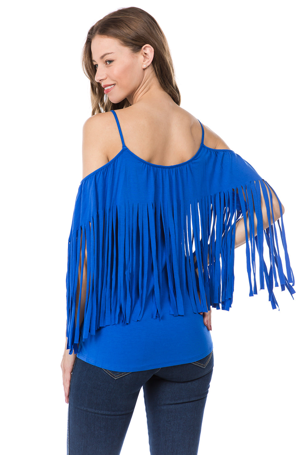SIENNA OPEN SHOULDER TOP (ROYAL BLUE)- JT9150