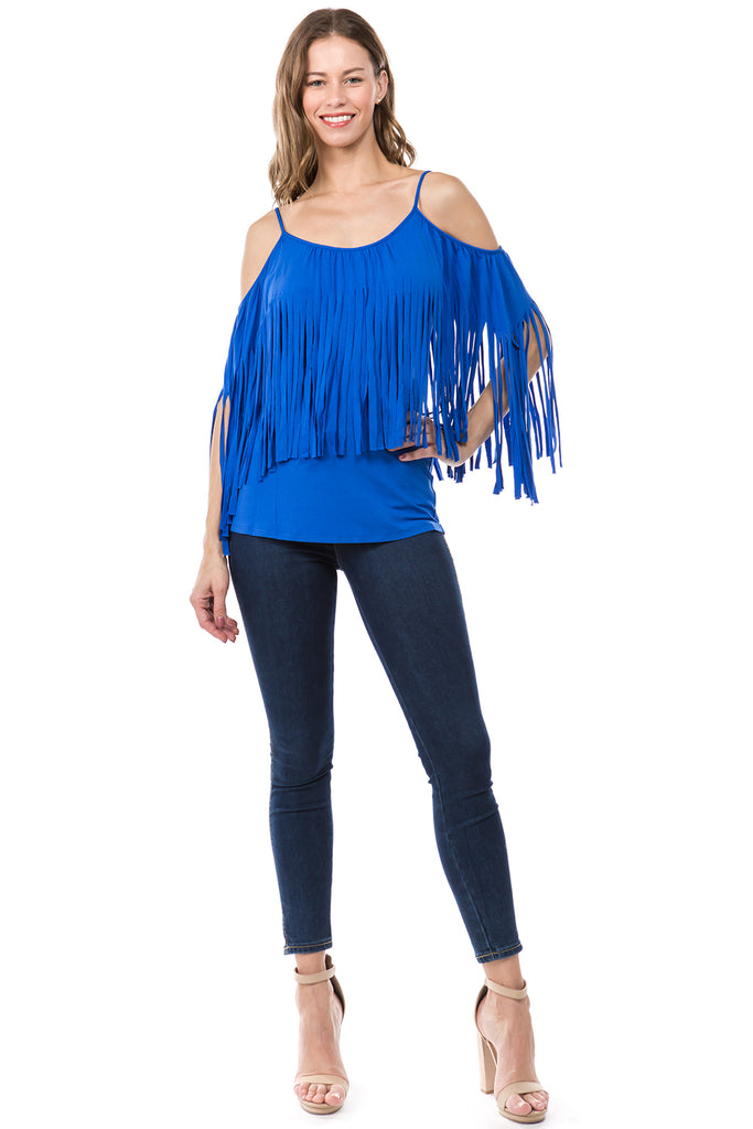 SIENNA OPEN SHOULDER TOP (ROYAL BLUE)- JT9150
