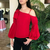 MABEL ASYMMETRICAL TOP (Red)-VT2050