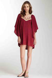 OLIVIA SMOCK DRESS (BURGUNDY)-CVD7926