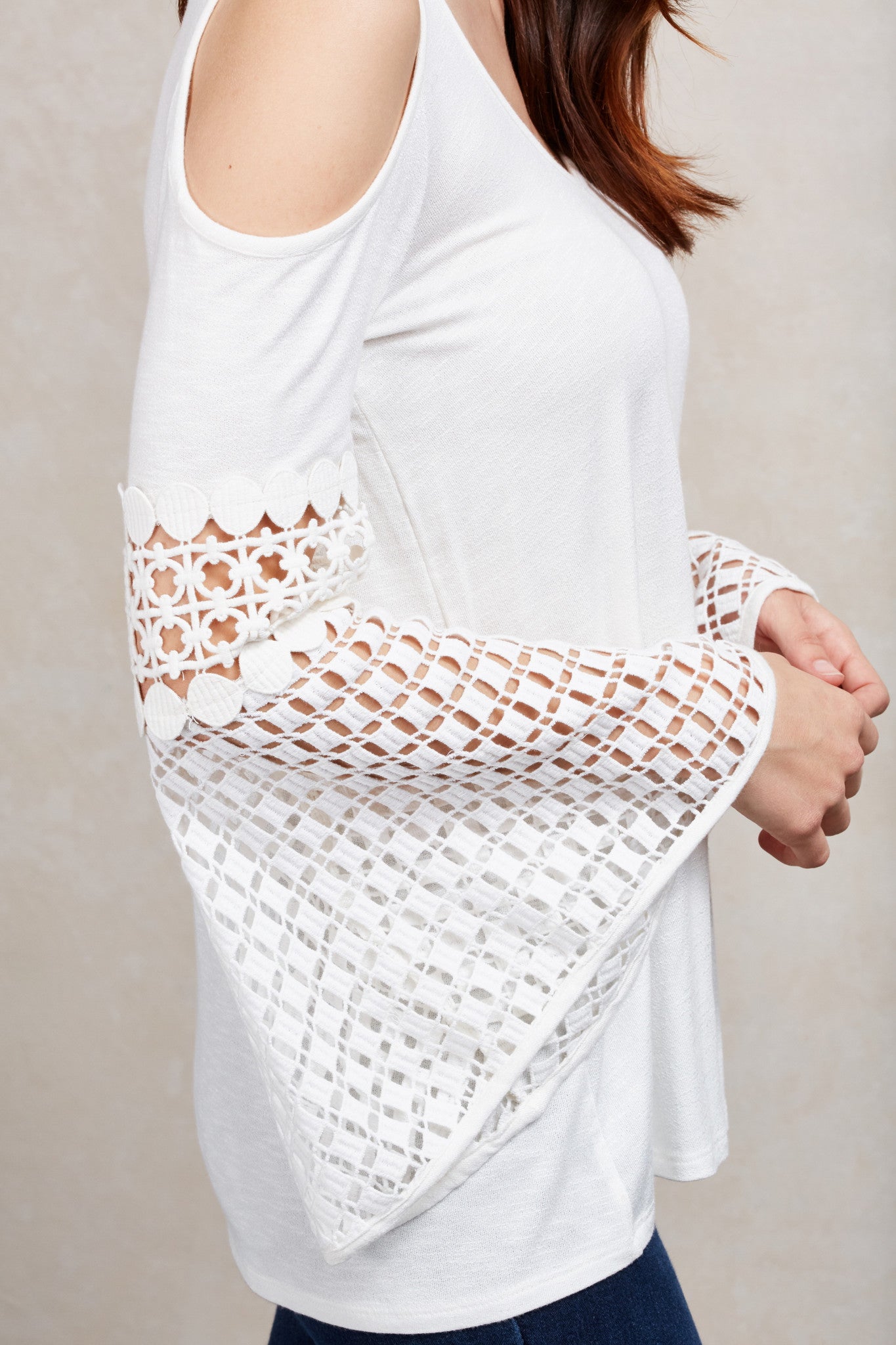 NATASHA COLD SHOULDER TOP (IVORY)-VT1820