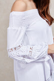 KARISSA OFF THE SHOULDER DRESS (WHITE)-VD1721
