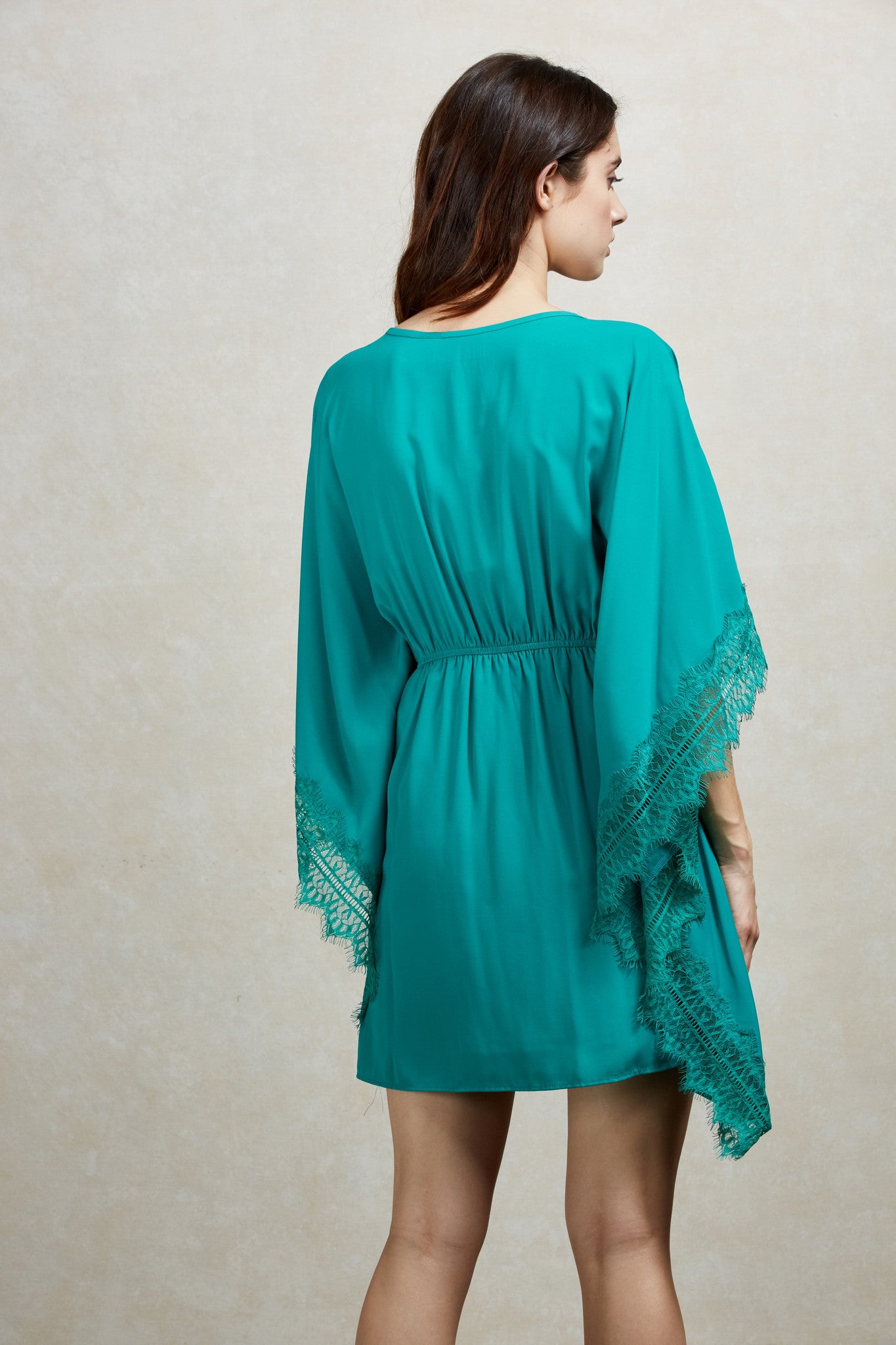 KARINA KIMONO TUNIC DRESS (Green)-VD1179