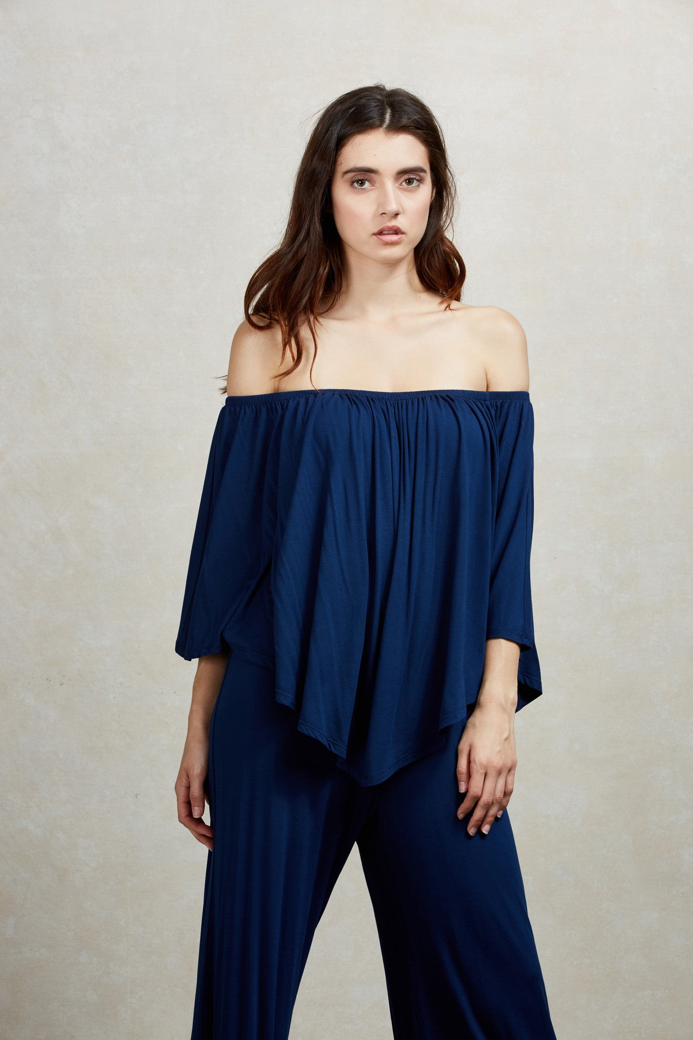 JILL STRAPLESS JUMPSUIT (Navy, Charcoal, Royal Blue, Dark Brown, L. Brown, Purple)- JD7152