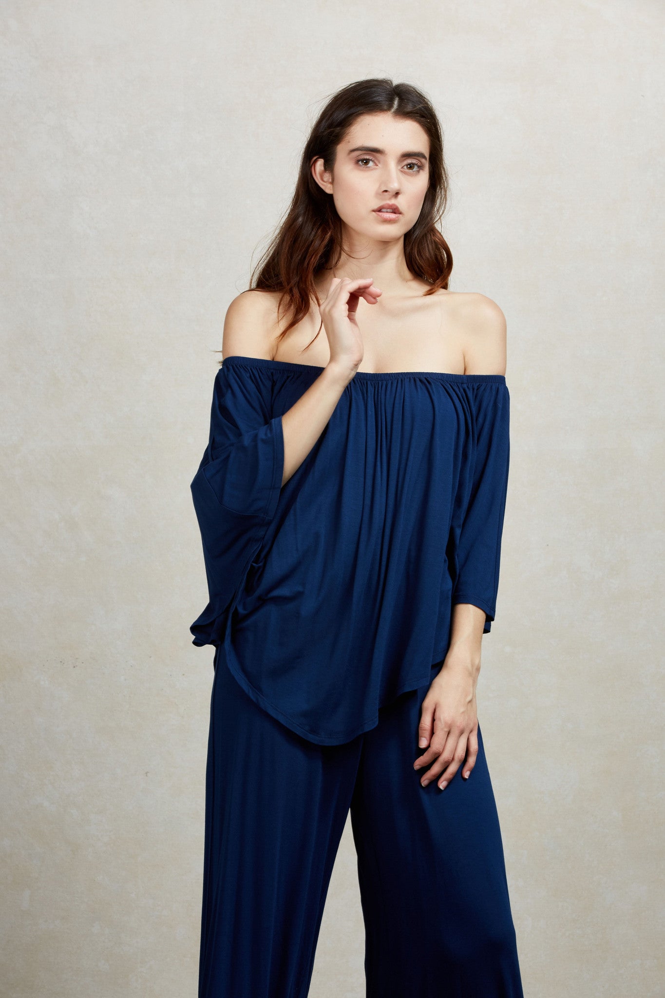 JILL STRAPLESS JUMPSUIT (Navy, Charcoal, Royal Blue, Dark Brown, L. Brown, Purple)- JD7152