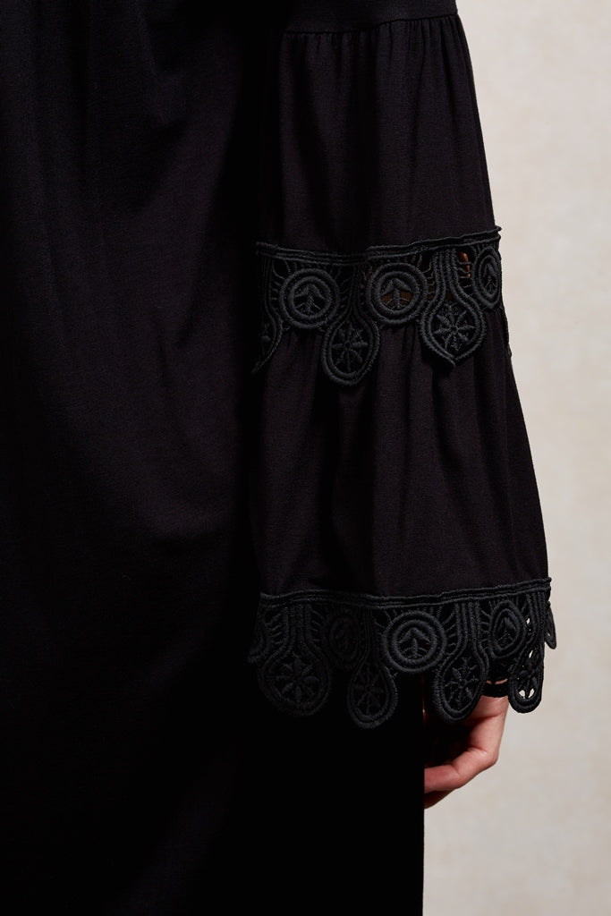 BAMBI OFF THE SHOULDER MINI DRESS (BLACK)-VD1235