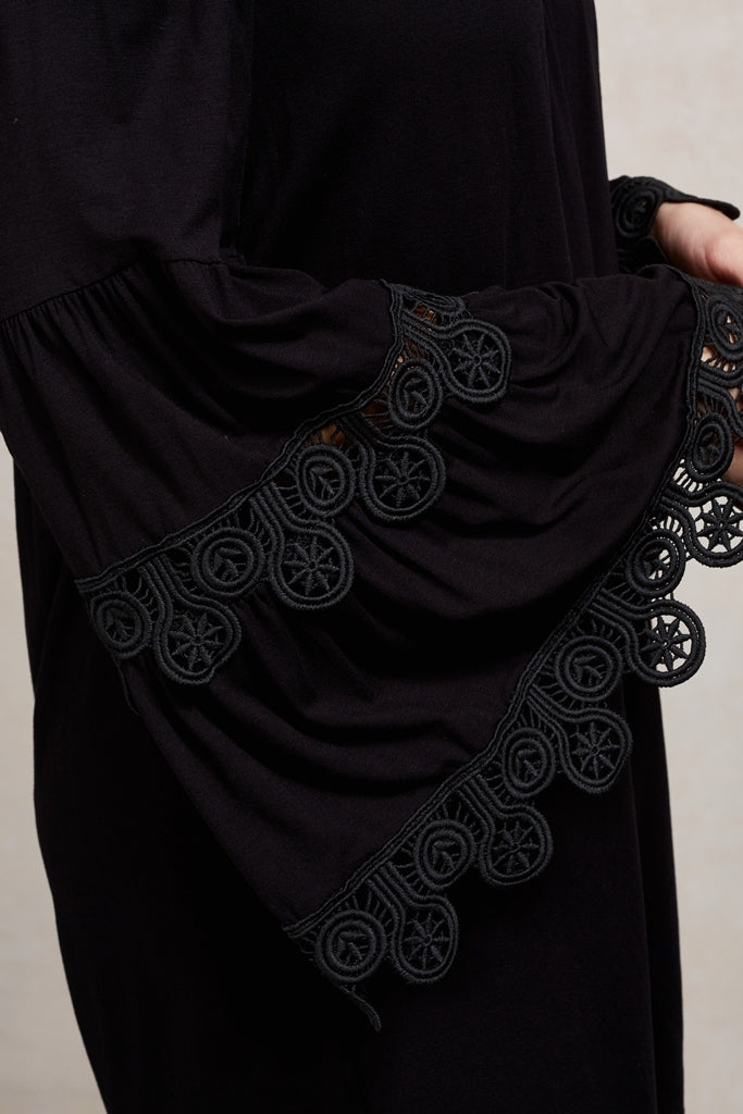 BAMBI OFF THE SHOULDER MINI DRESS (BLACK)-VD1235