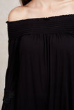 BAMBI OFF THE SHOULDER MINI DRESS (BLACK)-VD1235