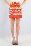 CHAIN SKIRT (RED)-S7415