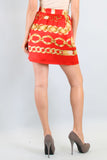 CHAIN SKIRT (RED)-S7415