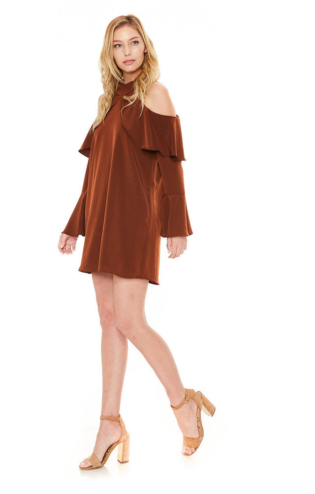 SALLIE DRESS (Brown)-VD1935