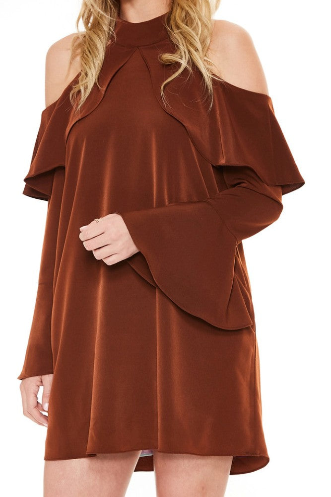 SALLIE DRESS (Brown)-VD1935