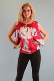 AUGUST BLOUSE (RED, BROWN)-T8060