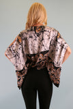 DAHLIA KIMONO SLEEVE TOP (BLACK)- T8490