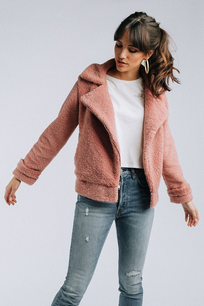 MOLLY RIDER JACKET (Dusty Pink)-VJ1970