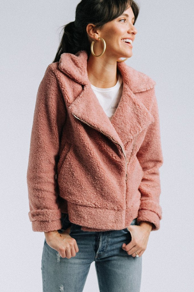 MOLLY RIDER JACKET (Dusty Pink)-VJ1970