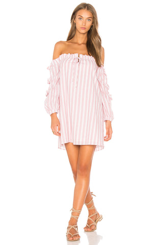 BONNIE OFF THE SHOULDER DRESS (Rose)-VD1799
