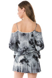 RAE OPEN SHOULDER DRESS (GREY)- VD1100