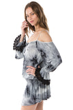 RAE OPEN SHOULDER DRESS (GREY)- VD1100