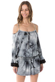 RAE OPEN SHOULDER DRESS (GREY)- VD1100