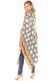 PONCHO SILK DRESS (White/Black Dot)- VD1642