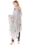 PONCHO SILK DRESS (Grey)- VD1642