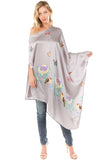 PONCHO SILK DRESS (Grey)- VD1642