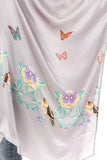 PONCHO SILK DRESS (Grey)- VD1642