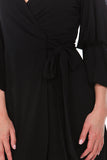 LEILANI WRAP DRESS (Black)- VD2193
