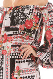 PIPPA OFF SHOULDER DRESS(MULTI)-VD2278