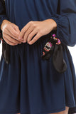 SLOANE OFF SHOULDER DRESS (NAVY)-VD2351