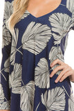 LUCIA LONG SLEEVE DRESS (Navy) - VD2357