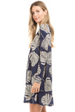 LUCIA LONG SLEEVE DRESS (Navy) - VD2357