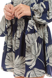 LUCIA OFF SHOULDER DRESS (Navy) - VD2358