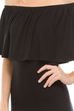 CROSELLA OFF SHOULDER DRESS(BLACK)- VD2417