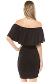 CROSELLA OFF SHOULDER DRESS(BLACK)- VD2417