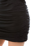 CALLIOPE DRAPE DRESS (BLACK)- VD2435