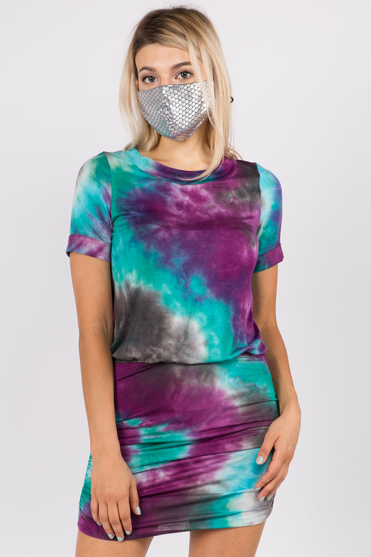 JEMIME DRESS (AURORA TIE DYE)- VD2771T