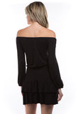 LOTTIE  OFF SHOULDER DRESS (BLACK)- VD2983