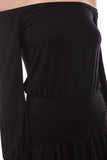 LOTTIE  OFF SHOULDER DRESS (BLACK)- VD2983