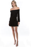 LOTTIE  OFF SHOULDER DRESS (BLACK)- VD2983