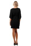 ANNA KIMONO DRESS (BLACK)- VD3130