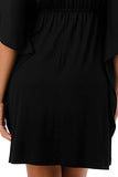 ANNA KIMONO DRESS (BLACK)- VD3130