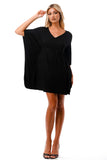 ANNA KIMONO DRESS (BLACK)- VD3130