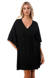 ANNA KIMONO DRESS (BLACK)- VD3130