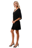 ANNA KIMONO DRESS (BLACK)- VD3130