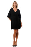 ANNA KIMONO DRESS (BLACK)- VD3130