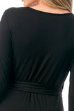 CORDELIA WRAP DRESS (BLACK)- VD3156